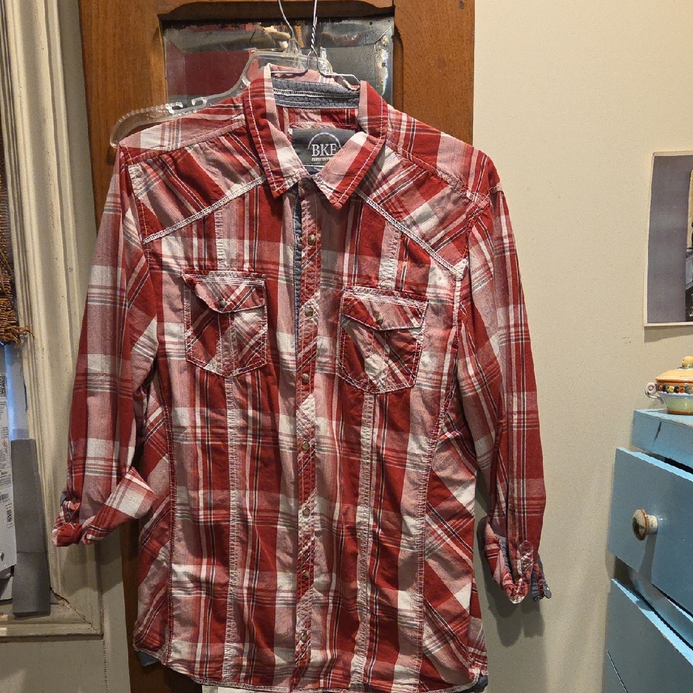 BKE Pearl Button Western Shirt